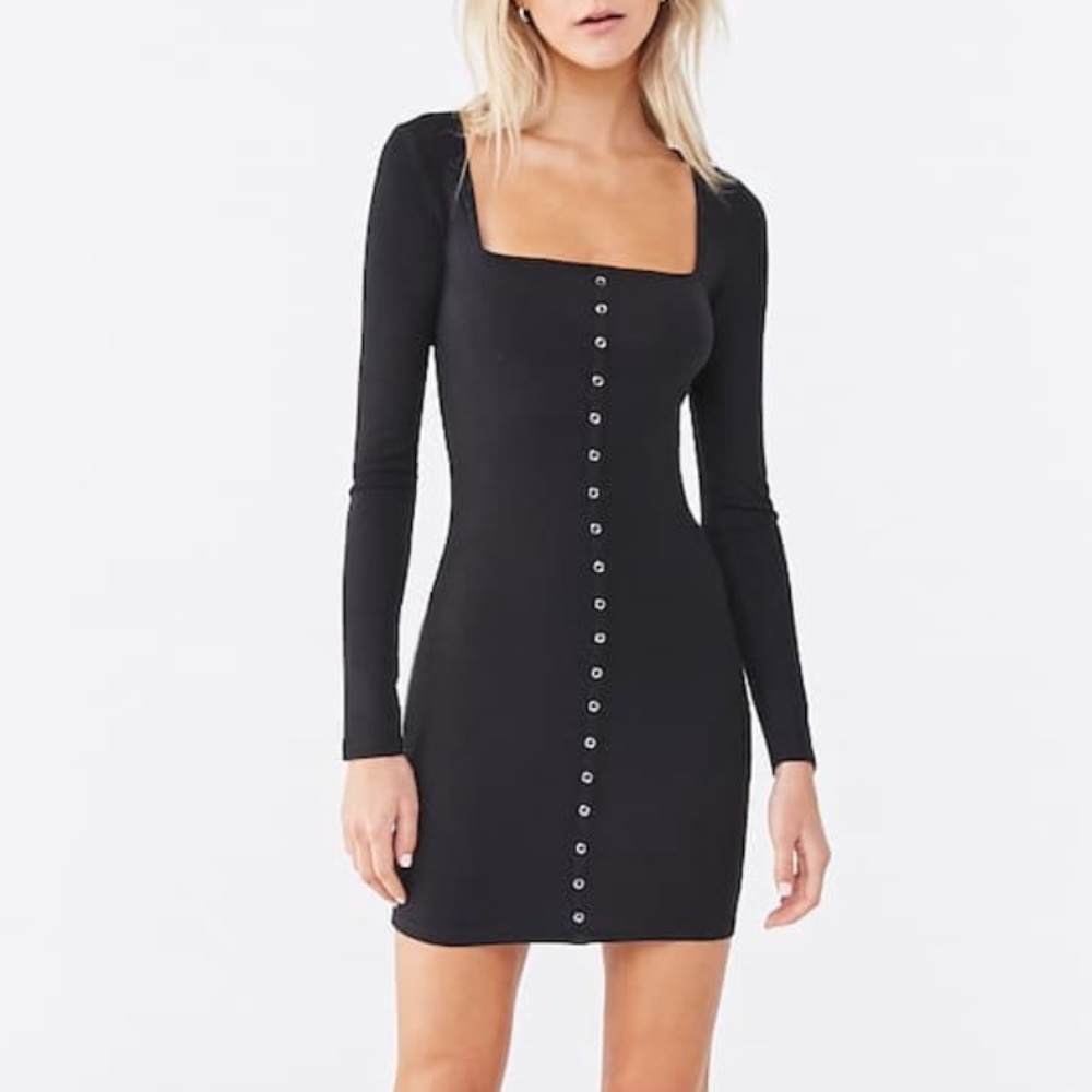 Black Button Up Dress ❤️